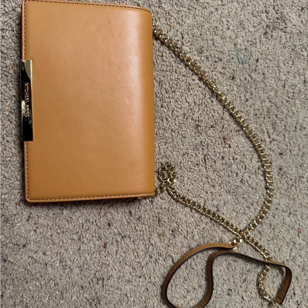 Michael Kors Tan Leather Bag with Gold Accent